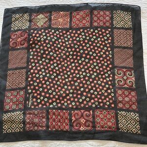 Geometric Patterned Silk Scarf